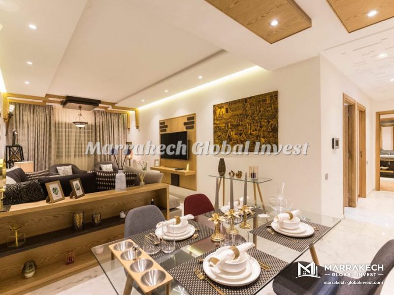 Duplex 3 chambres avec cour à vendre – Guéliz, Marrakech