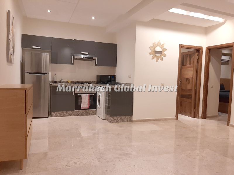 Appartement 1 chambre meublé avec long balcon à louer – Guéliz, Marrakech