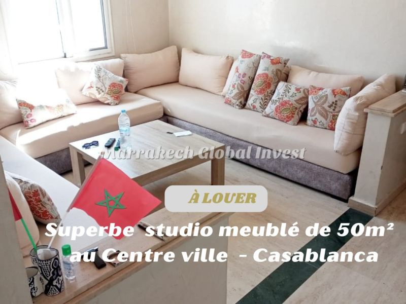 Studio meublé avec terrasse à louer – Centre-ville, Casablanca – photo 3