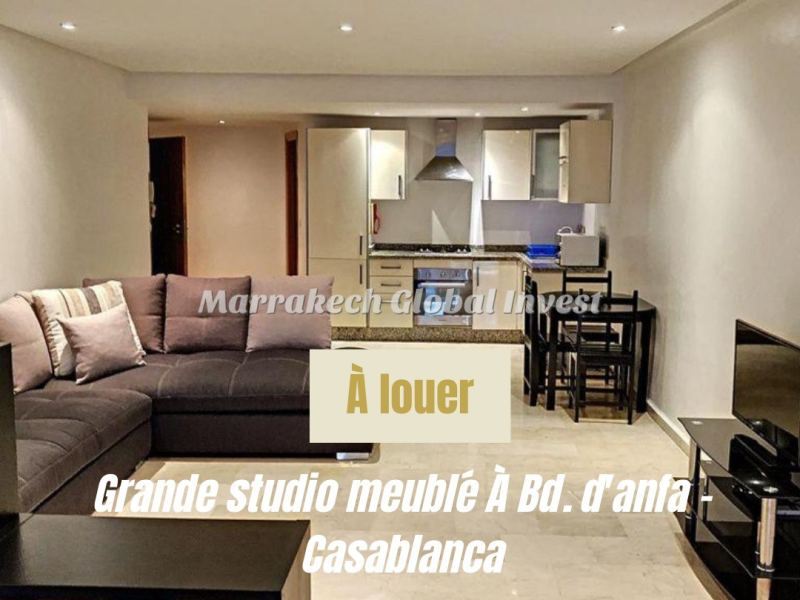 Studio loft meublé 65 m² avec balcon à louer – Boulevard d'Anfa, Casablanca – photo 4