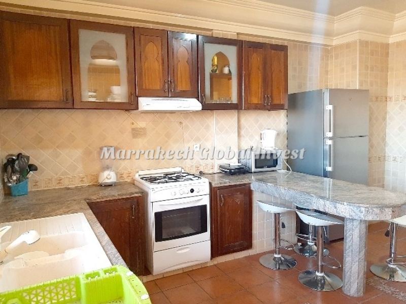 Appartement 2 chambres meublé avec terrasse vue ville à louer – Hivernage, Marrakech – photo 3