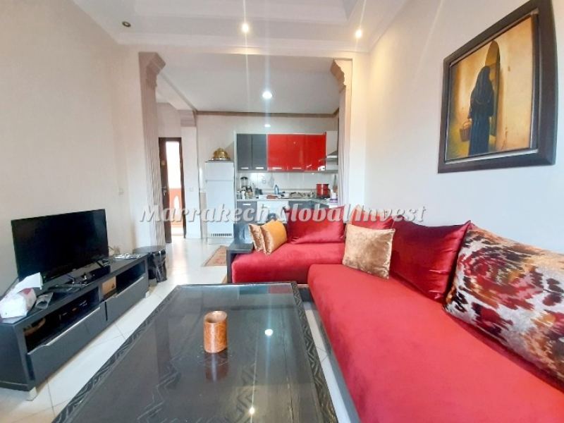 Studio meublé avec terrasse à louer – Guéliz, Marrakech