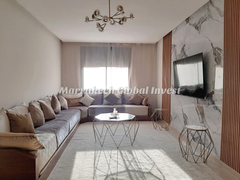 Appartement F3 haut standing meublé avec piscine à louer – Hivernage, Marrakech
