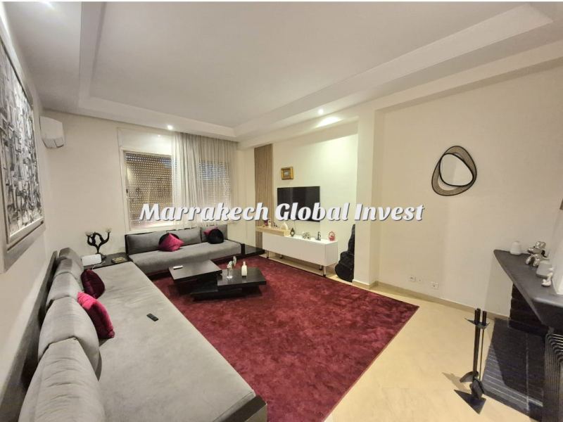 Appartement F3 meublé avec balcon à louer – Guéliz, Marrakech