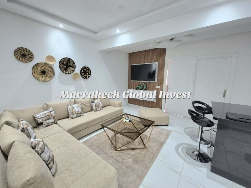 Appartement F3 meublé à louer près du Carré Eden – Guéliz, Marrakech