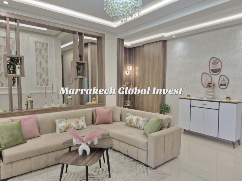 Appartement F3 de luxe meublé avec terrasse à louer – Hivernage, Marrakech
