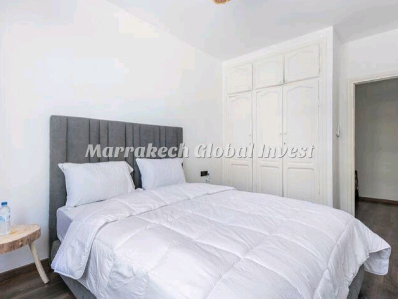 Appartement F3 meublé rénové à louer – Majorelle, Marrakech