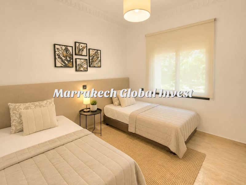 Appartement F3 meublé avec piscine et jardin à louer – Palmeraie, Marrakech – photo 5