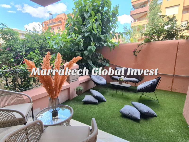 Appartement 2 chambres rénové avec terrasse et piscine à louer – Hivernage, Marrakech – photo 4